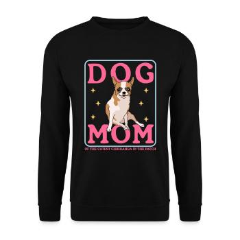Chihuahua Mom Dog Owner Dog Mama Gift - Unisex Sweatshirt - black - Front - Alina (178cm) & Michal (187cm)