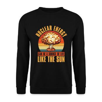 Physics Phyiker Nuclear Physics - Unisex Sweatshirt - black - Front - Alina (178cm) & Michal (187cm)
