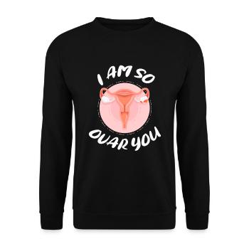 Hysterektomie Hysterektomie - Unisex Pullover - Schwarz - Vorne - Alina (178cm) & Michal (187cm)