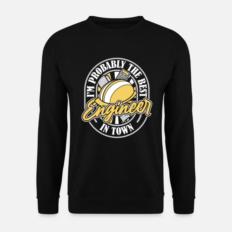 Casque de sécurité d’ingénieur - Sweat-shirt Unisexe - noir