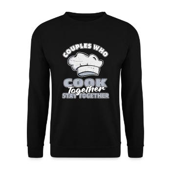 Cook Cooking Couple - Unisex Sweatshirt - black - Front - Alina (178cm) & Michal (187cm)