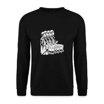 Spielmannszug Drums - Unisex Pullover - Schwarz - Vorne - Alina (178cm) & Michal (187cm)