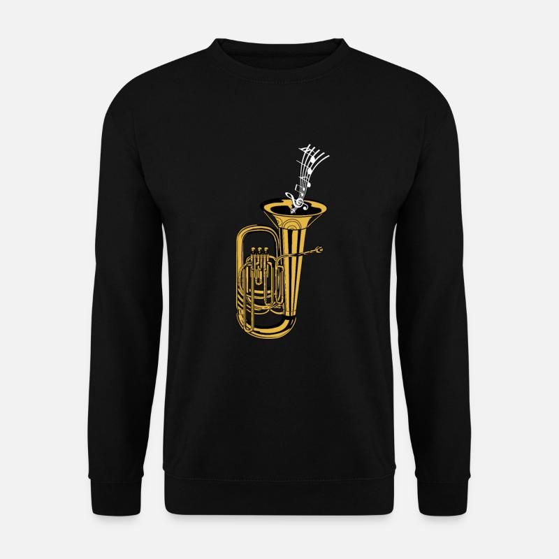 Fanfarenzug Tuba Musiknoten - Unisex Pullover - Schwarz