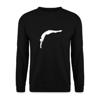 Diving Divers - Unisex Sweatshirt - black - Front - Alina (178cm) & Michal (187cm)