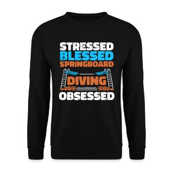 Diving Diver Funny - Unisex Sweatshirt - black - Front - Alina (178cm) & Michal (187cm)
