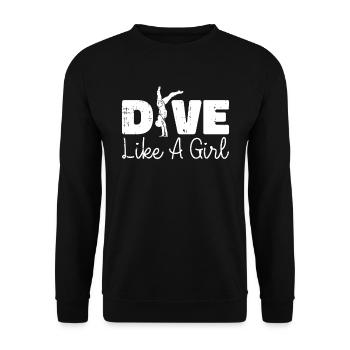 Diving Diver Girls - Unisex Sweatshirt - black - Front - Alina (178cm) & Michal (187cm)