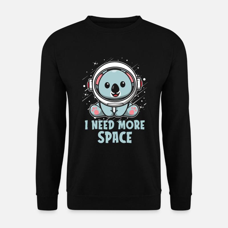 Koalabär Astronaut I Need More Space - Unisex Pullover - Schwarz