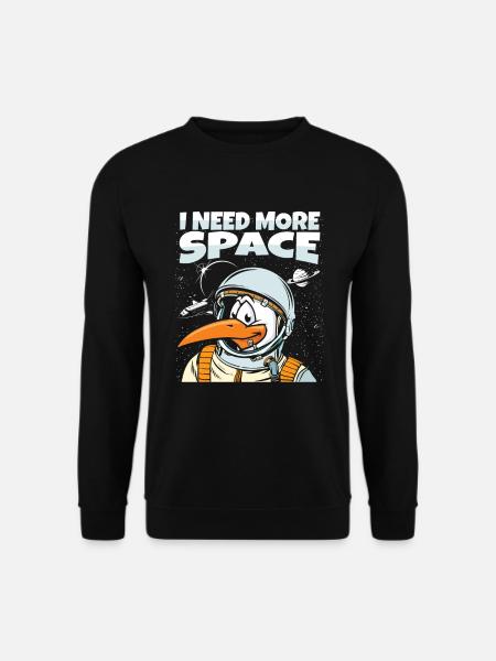 Möwe Astronaut I Need More Space - Unisex Pullover - Schwarz