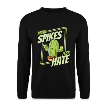 Jardin de cactus - Sweat-shirt Unisexe - noir - Devant - Alina (178cm) & Michal (187cm)