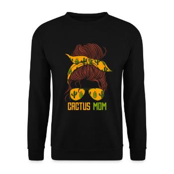 Jardin de cactus - Sweat-shirt Unisexe - noir - Devant - Alina (178cm) & Michal (187cm)