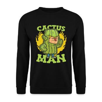 Jardin de cactus - Sweat-shirt Unisexe - noir - Devant - Alina (178cm) & Michal (187cm)