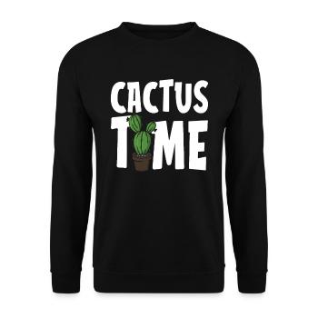 Jardin de cactus - Sweat-shirt Unisexe - noir - Devant - Alina (178cm) & Michal (187cm)