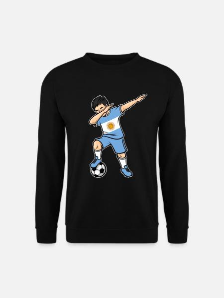 Dabbing Fußballspieler Jungen Argentinien Fußball - Unisex Pullover - Schwarz