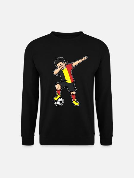 Dabbing Fußballspieler Junge Belgien Fußball - Unisex Pullover - Schwarz