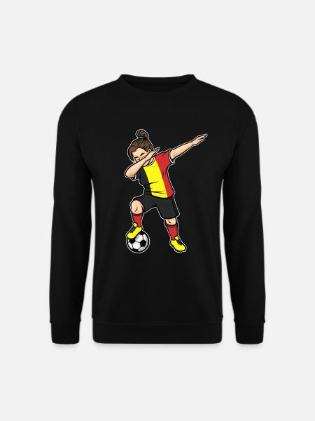 Dabbing Fußballspieler Mädchen Belgien Fußball - Unisex Pullover - Schwarz