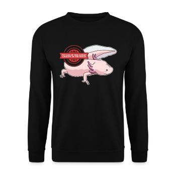 Axolotl Papa Amphibien à queue Le cadeau d’Axolotl - Sweat-shirt Unisexe - noir - Devant - Alina (178cm) & Michal (187cm)