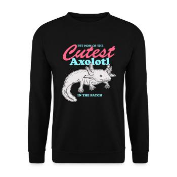 Axolotl Maman Axolotl’s Tail Amphibian Cadeau - Sweat-shirt Unisexe - noir - Devant - Alina (178cm) & Michal (187cm)