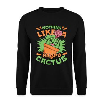 Jardin de cactus - Sweat-shirt Unisexe - noir - Devant - Alina (178cm) & Michal (187cm)