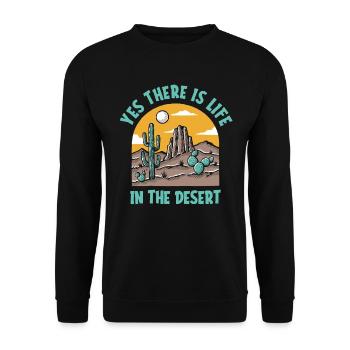 Kaktus Garten - Unisex Pullover - Schwarz - Vorne - Alina (178cm) & Michal (187cm)