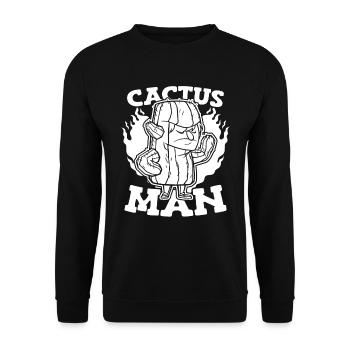 Kaktus Garten - Unisex Pullover - Schwarz - Vorne - Alina (178cm) & Michal (187cm)