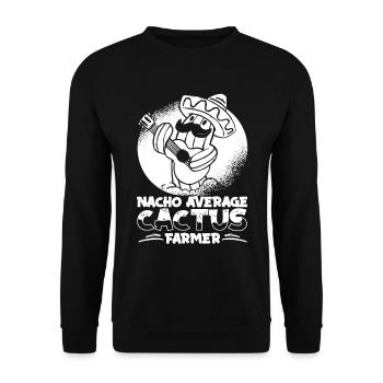 Jardin de cactus - Sweat-shirt Unisexe - noir - Devant - Alina (178cm) & Michal (187cm)