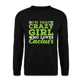Jardin de cactus - Sweat-shirt Unisexe - noir - Devant - Alina (178cm) & Michal (187cm)
