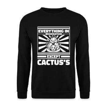 Jardin de cactus - Sweat-shirt Unisexe - noir - Devant - Alina (178cm) & Michal (187cm)
