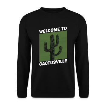 Jardin de cactus - Sweat-shirt Unisexe - noir - Devant - Alina (178cm) & Michal (187cm)