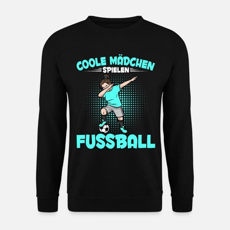 Dabbing Fußballspieler Mädchen Fußballer - Unisex Pullover - Schwarz
