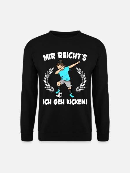 Mädchen Fußballspieler Mir Reicht's Fußball - Unisex Pullover - Schwarz