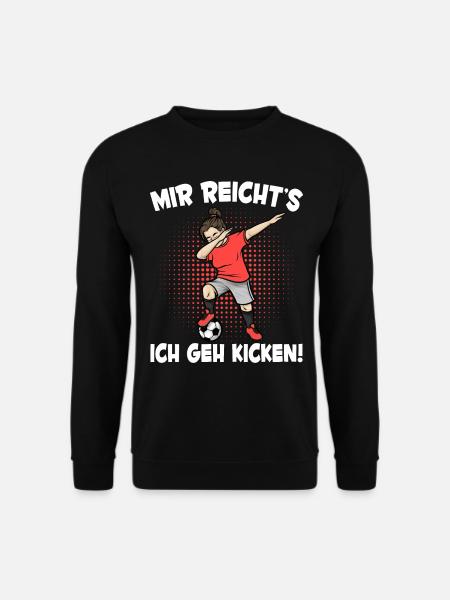 Mir Reicht's Fußball Mädchen Fußballspieler - Unisex Pullover - Schwarz