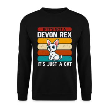 Devon Rex Cat Owner Cat Gift - Unisex Sweatshirt - black - Front - Alina (178cm) & Michal (187cm)