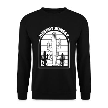 Jardin de cactus - Sweat-shirt Unisexe - noir - Devant - Alina (178cm) & Michal (187cm)