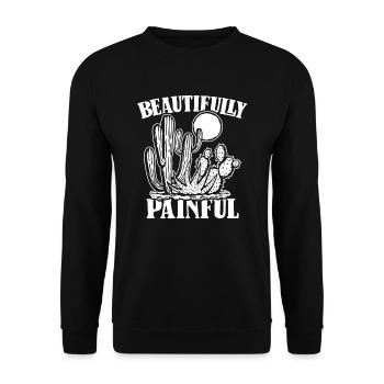 Jardin de cactus - Sweat-shirt Unisexe - noir - Devant - Alina (178cm) & Michal (187cm)