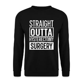 Hysterektomie - Unisex Pullover - Schwarz - Vorne - Alina (178cm) & Michal (187cm)