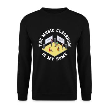 Professeur de musique Professeur de musique - Sweat-shirt Unisexe - noir - Devant - Alina (178cm) & Michal (187cm)