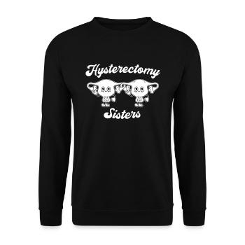Hysterektomie - Unisex Pullover - Schwarz - Vorne - Alina (178cm) & Michal (187cm)