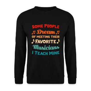 Professeur de musique Professeur de musique - Sweat-shirt Unisexe - noir - Devant - Alina (178cm) & Michal (187cm)