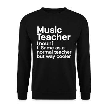 Professeur de musique Professeur de musique - Sweat-shirt Unisexe - noir - Devant - Alina (178cm) & Michal (187cm)