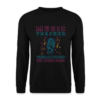 Professeur de musique Professeur de musique - Sweat-shirt Unisexe - noir - Devant - Alina (178cm) & Michal (187cm)