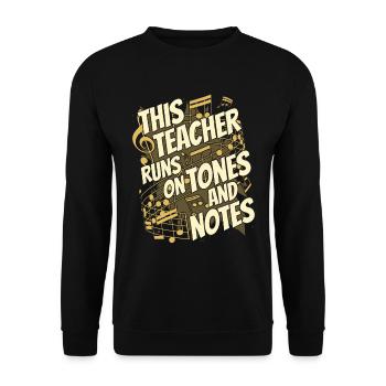 Professeur de musique Professeur de musique - Sweat-shirt Unisexe - noir - Devant - Alina (178cm) & Michal (187cm)