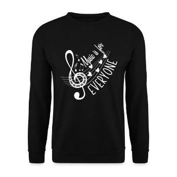 Professeur de musique Professeur de musique - Sweat-shirt Unisexe - noir - Devant - Alina (178cm) & Michal (187cm)
