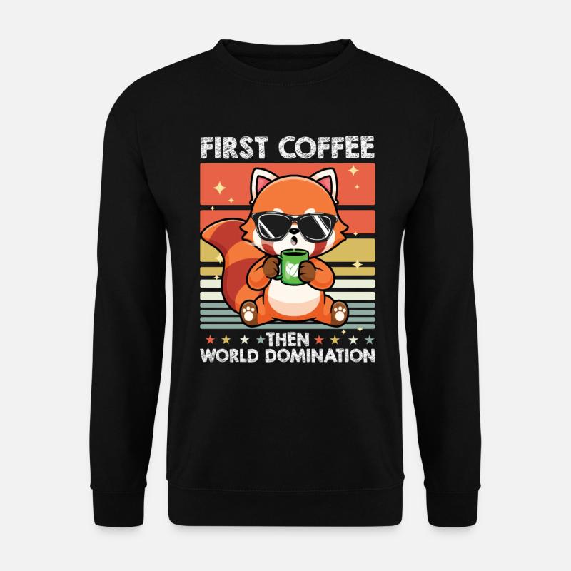 Fuchs Kaffee - Unisex Pullover - Schwarz