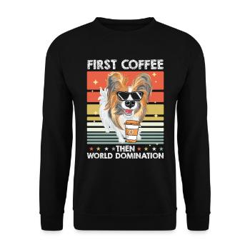Papillon Funny - Unisex Sweatshirt - black - Front - Alina (178cm) & Michal (187cm)