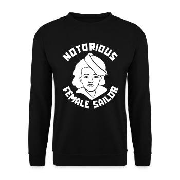 Sailing Sailboat Female - Unisex Sweatshirt - black - Front - Alina (178cm) & Michal (187cm)