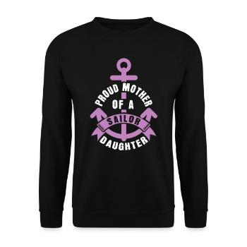 Segeln Segler Segelboot Mama - Unisex Pullover - Schwarz - Vorne - Alina (178cm) & Michal (187cm)