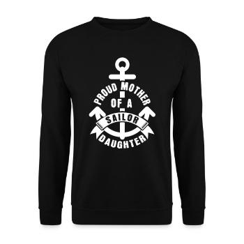 Segeln Segler Segelboot Mama - Unisex Pullover - Schwarz - Vorne - Alina (178cm) & Michal (187cm)