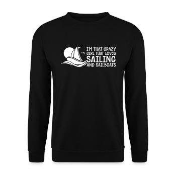 Voile Sailor Sailboat Girls - Sweat-shirt Unisexe - noir - Devant - Alina (178cm) & Michal (187cm)