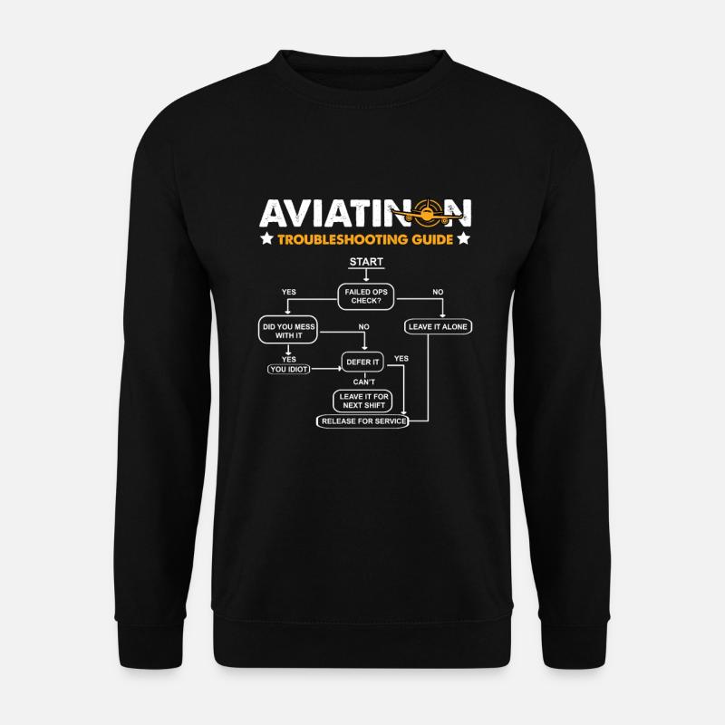 Mécanicien d’avion drôle - Sweat-shirt Unisexe - noir