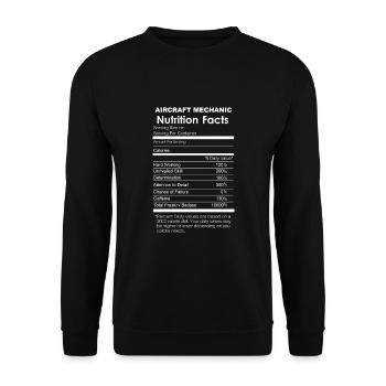 Airplane mechanic funny - Unisex Sweatshirt - black - Front - Alina (178cm) & Michal (187cm)